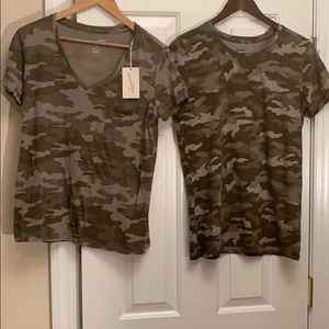 Two Camo  T-shirt short sleeve Size Medium